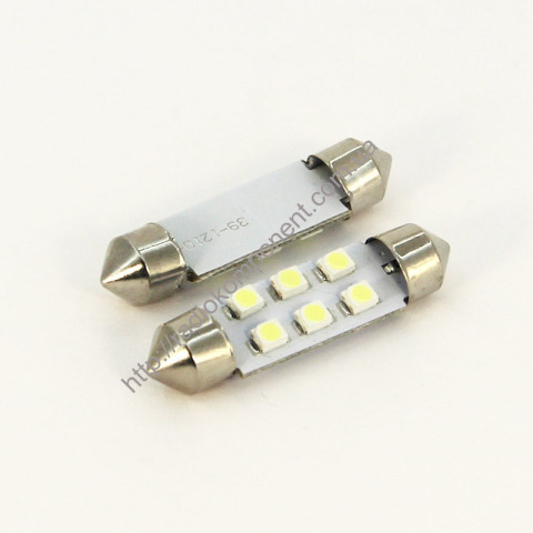 Car lamp S85-39mm-6smd 3528 white