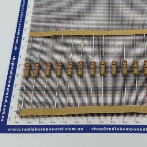 Резистор (+/-5%) 2Вт 2,7 кОм Ø5x15mm (CFR2W2К7J)