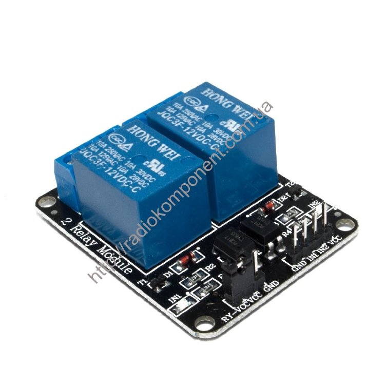 Module 2 relays 12V with optocoupler for ARDUINO