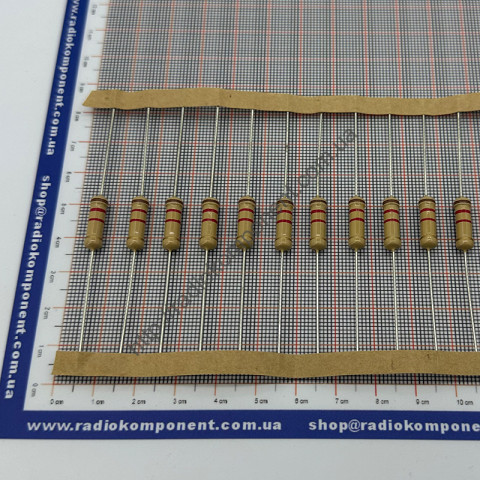 Резистор (+/-5%) 2Вт 1,2 кОм Ø5x15mm (CFR2W1К2J)