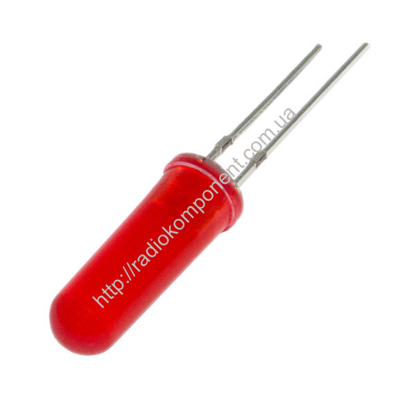 Світлодіод 5х14,5 мм червоний дифузний
