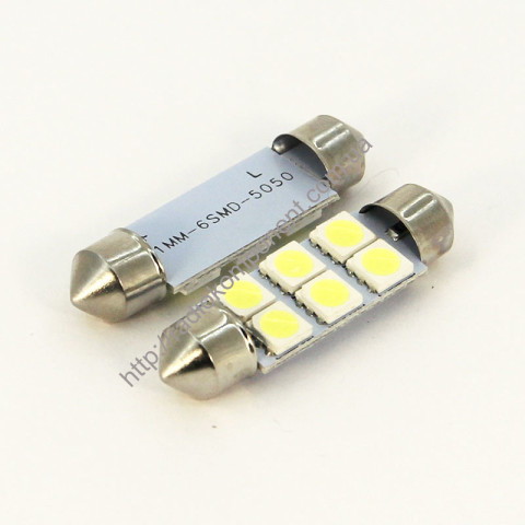 Car lamp S85-41mm-6smd 5050 white