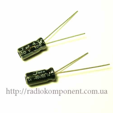 Конденсатор 4.7mF 100V 5x11mm