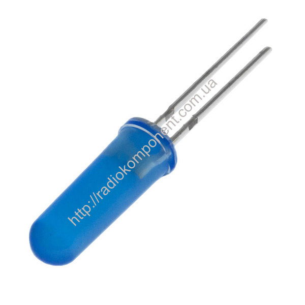 Світлодіод 5х14,5 мм синій дифузний