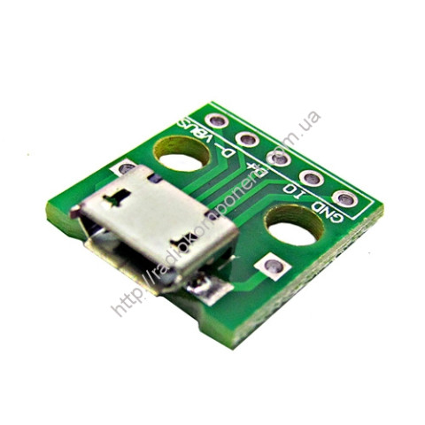 MicroUSB socket on the board