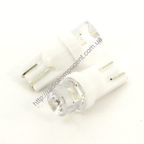 Автолампа T10-вогнутая 1 LED 12v белая