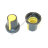 Knob RN-4 for potentiometer black-yellow