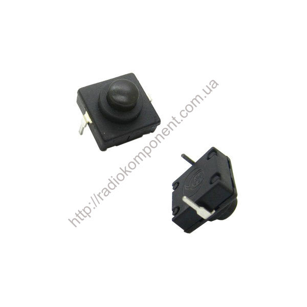 Кнопка для фонарика 12x12x8,5 с фиксацией ON-OFF 2 pin
