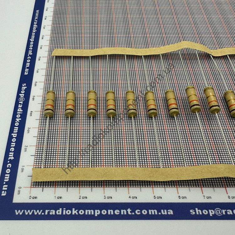 Резистор (+/-5%) 2Вт 1,3 Ом Ø5x15mm (CFR2W1R3J)