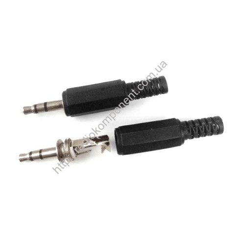 Jack 3.5 connector stereo plastic case