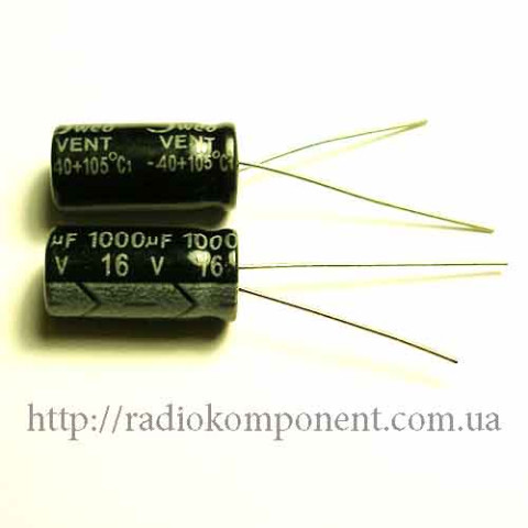 Конденсатор 1000mF 16V 8x16mm