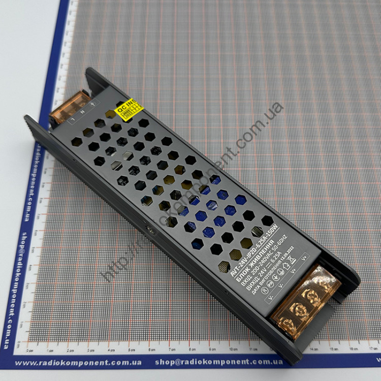 Power supply 24V 150W 6.25A LONG in metal IP20 housing