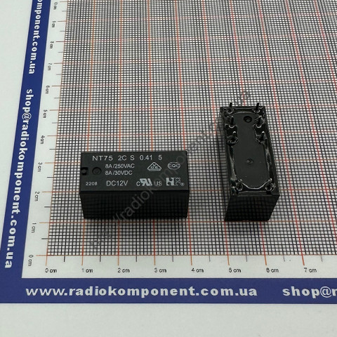 Реле NT75-2CS8DC12V0.415.0 (12VDC)