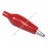Crocodile clip 45 mm red silicone