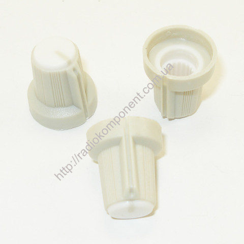 Knob RN-5 for potentiometer grey-white