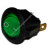 Switch KCD1 rocker round with backlight 250V/6A green