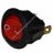 Switch KCD1 rocker round with backlight 250V/6A red