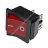 Switch KCD4-201 key 16A/250V red 4pin