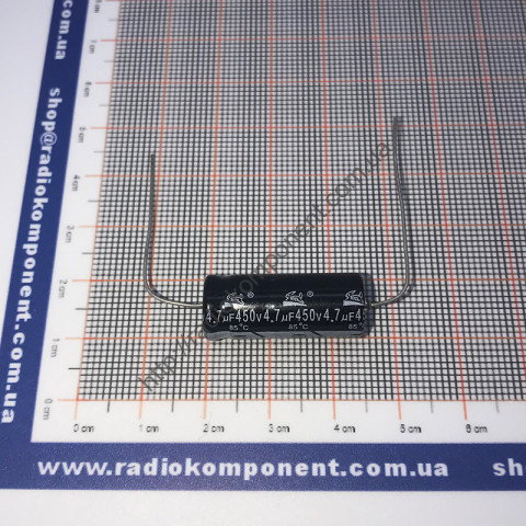 Конденсатор 4,7mF 450V 10x25mm аксиальный