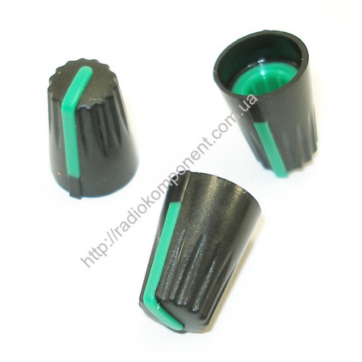 Ручка RN-7 для потенциометра черно-зеленая