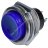 Кнопка PBS-26B 3A/125V на замикання, 16mm, синя, OFF-(ON), 2pin