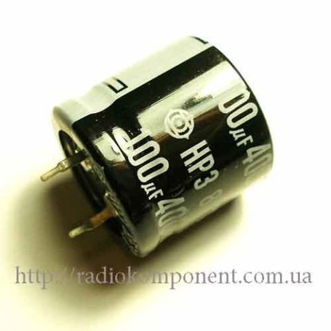 Конденсатор 100mF 400V 25x25mm