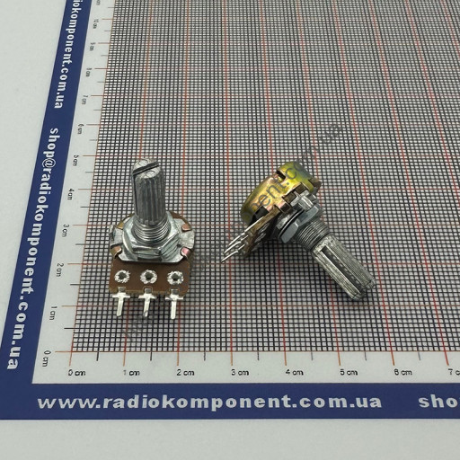 Variable resistor 2 kOhm WH148-1A-2 B 3pin straight, stem L=20mm