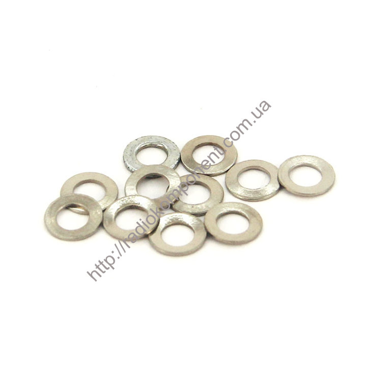 Шайба 4 мм плоская никелированная