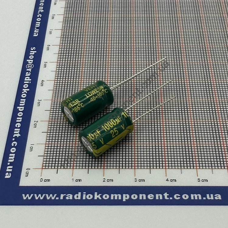 Конденсатор 1000mF 25V 10x17mm Low ESR