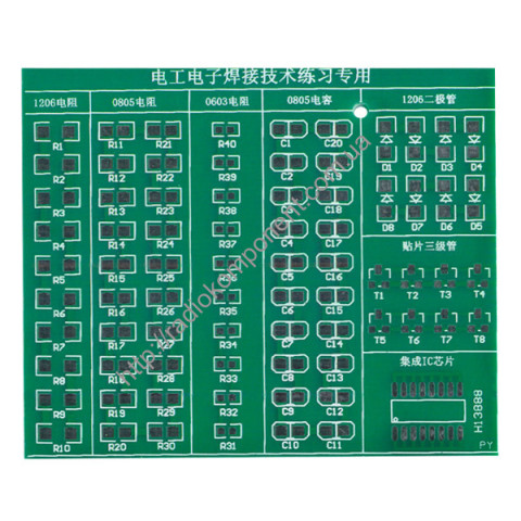 Development board for teaching SMD assembly 0805 1206 SOT-23 SO-16