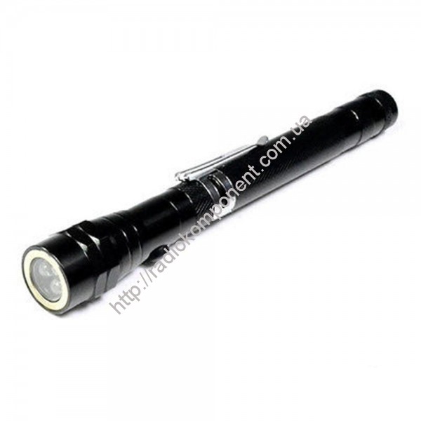 Metal telescopic flashlight with magnet