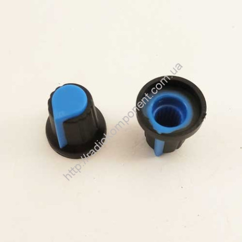Knob RN-4 for potentiometer black-blue