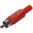 Connector RCA plug on cable red plastic