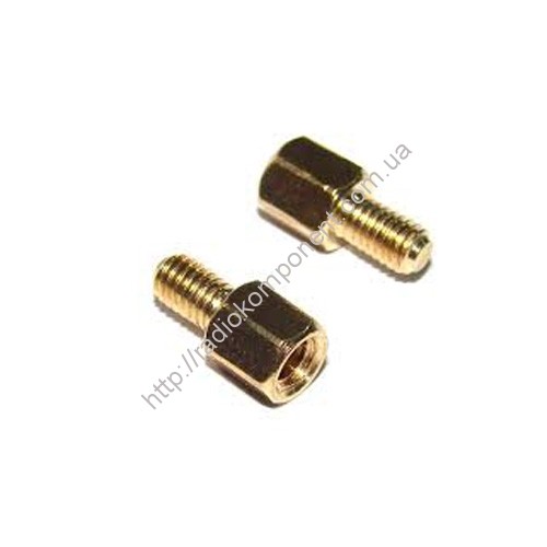 Стойка шестигранная 5мм высота, М3 гайка-винт