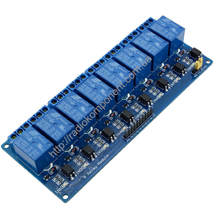 Модуль 8 реле 5V с опторазвязкой для ARDUINO