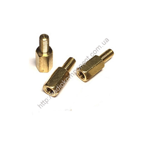 Rack hex 8mm height, M3 nut-screw