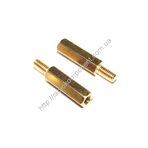 Стойка шестигранная 15мм высота, М3 гайка-винт