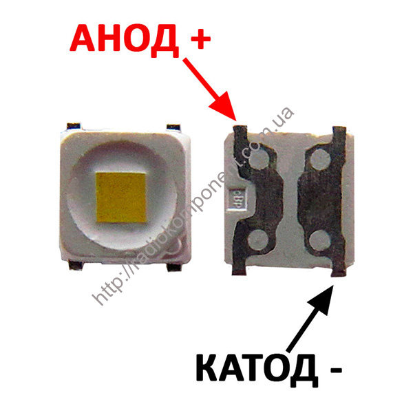 Світлодіод для підсвічування LED TV 2828 3V 1.5W SAMSUNG SPBWH1322S1 KVC1BIB