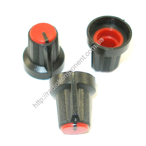 Knob RN-5 for potentiometer black-red