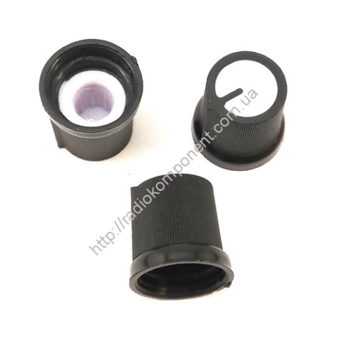 Knob RN-1 for potentiometer black and white