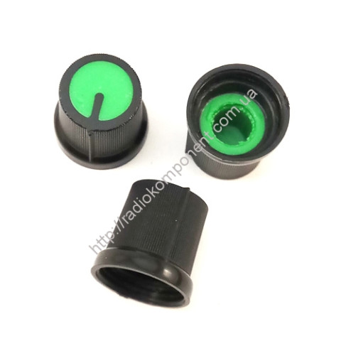 Knob RN-1 for potentiometer black-green