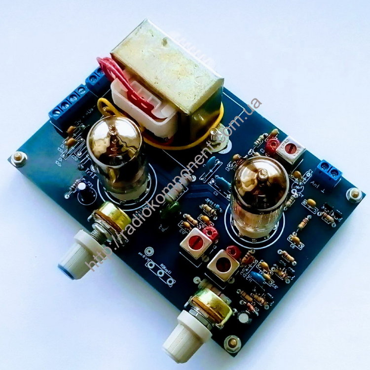 Radio constructor: Two-tube, medium-wave AM radio receiver of direct amplification 1-V-1 with electronic tuning
