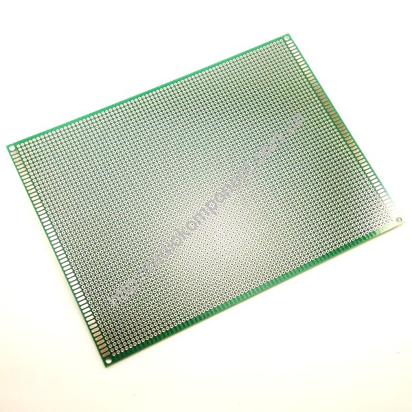 Макетная плата двусторонняя 150х200 мм с металлизацией отверстий 2.54 мм