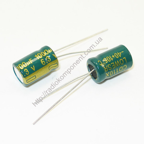 Capacitor 1000mF 6.3V 8x12mm LOW ESR