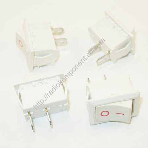Key switch KCD1-101 2Pin 6A 250V white