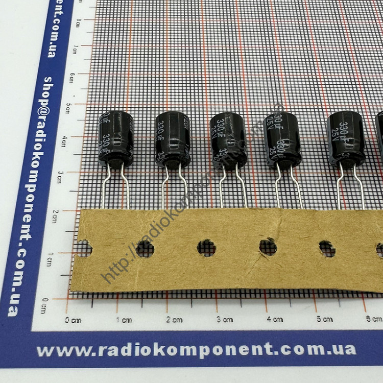 Конденсатор 330mF 25V 8x12mm FR