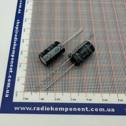 Capacitor 1000uF 16V 10x16mm (EHR102M16BA) Hitano
