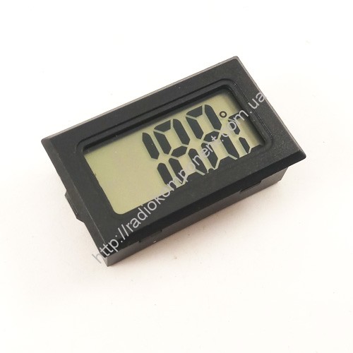 Термометр цифровий чорний корпус датчик всередині