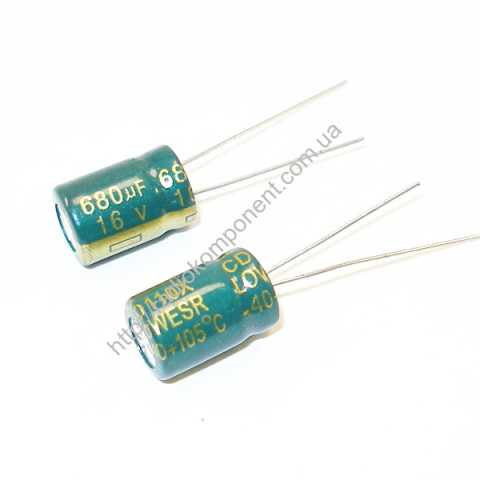 Конденсатор 680mF 16V 8x12mm LOW ESR