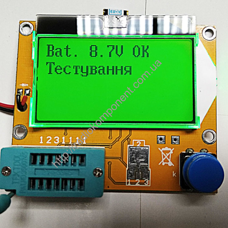 Мега Тестер LCR-T4 Прошивка ver1.15UA RLC, ESR-метр, тестер діодів, транзисторів